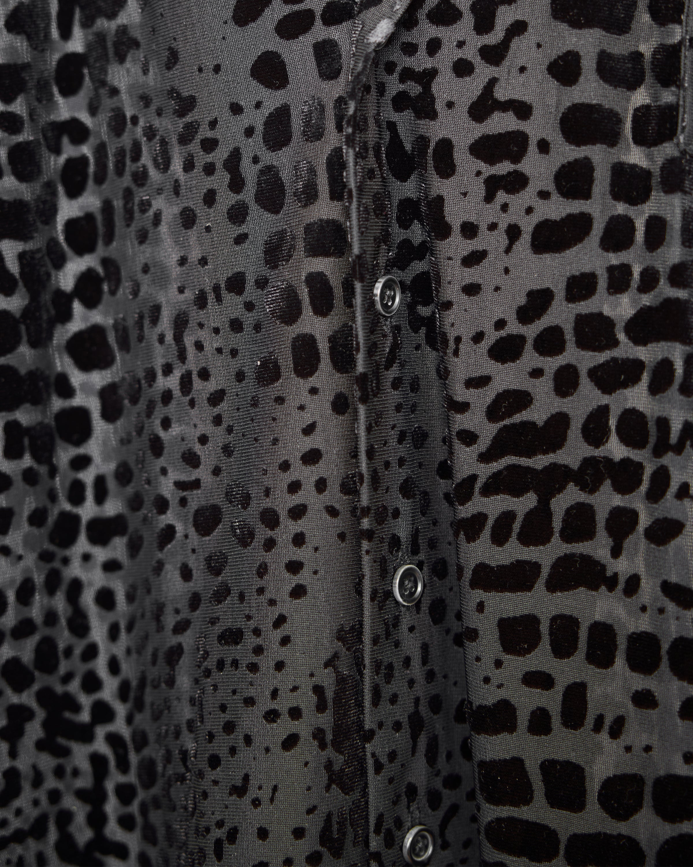 Velvet Mesh KAMP Shirt // CROCODILE BURNOUT - Image 5