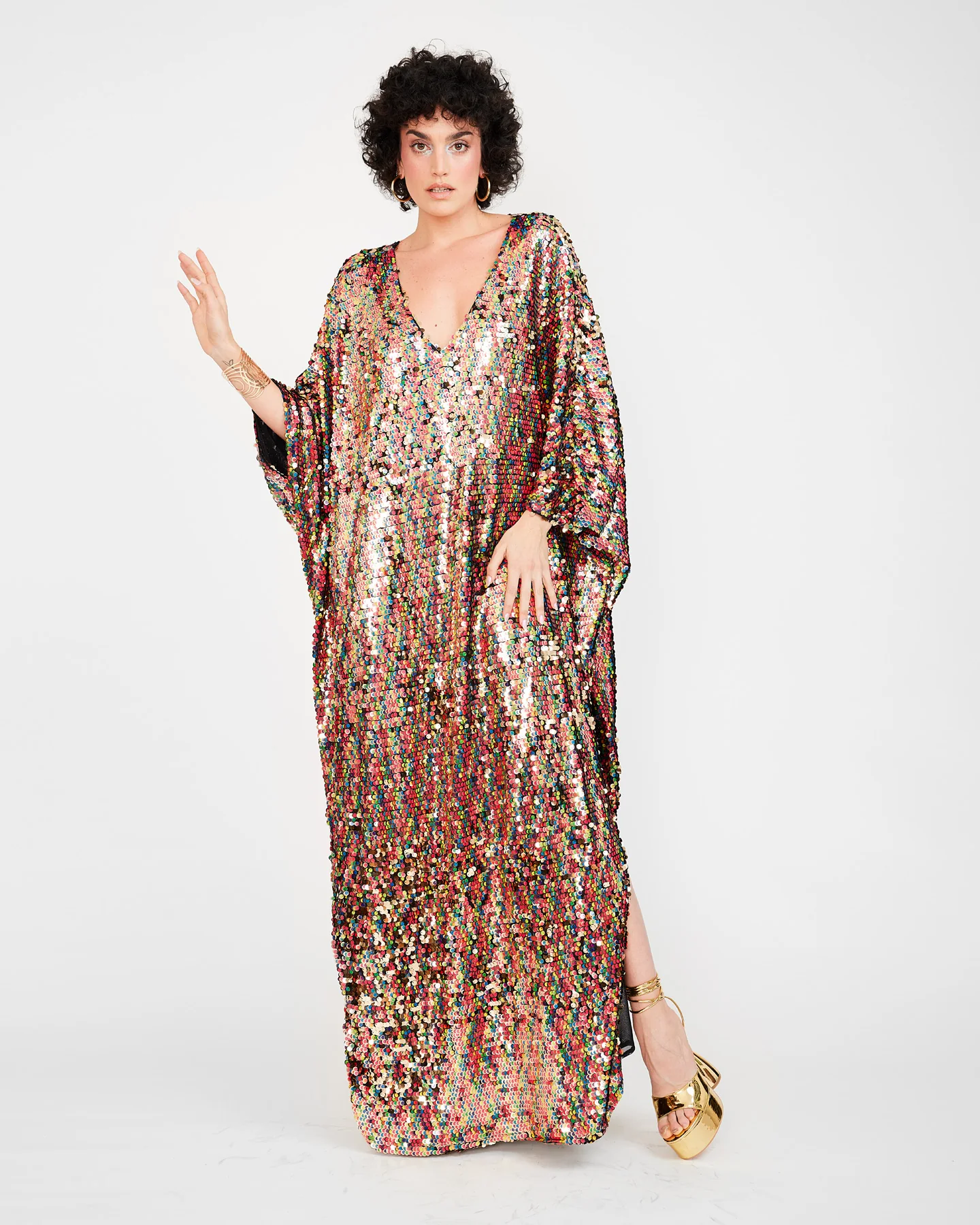 The Sequin Kaftan // RAINBOW GOLD - Image 4